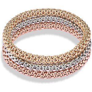 Strech Bracelets for Women 3PCS Gold/Silver/Rose Gold Bracelets set for Women